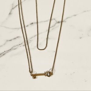 Gold key necklace